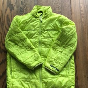 Kids bright green gap light coat